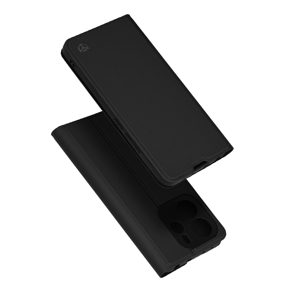 Hoes voor Xiaomi Redmi Note 14 4G (Regionaal), Techsuit, Magskin Book, Zwart