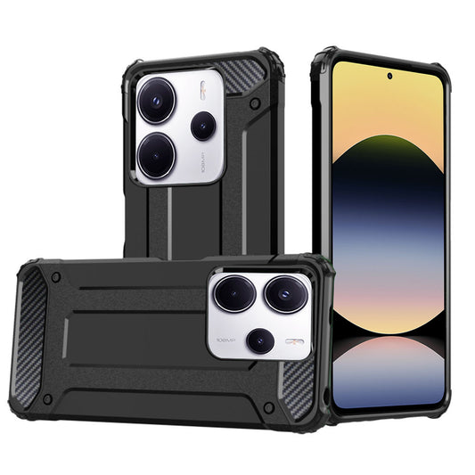 Hoesje voor Xiaomi Redmi Note 14 4G (Standaard), Techsuit, Hybrid Armor, Zwart