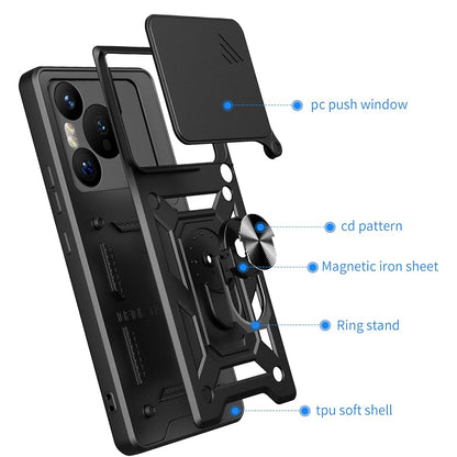 Hoes voor Xiaomi Redmi Note 14 5G, Techsuit, CamShield, Blauw