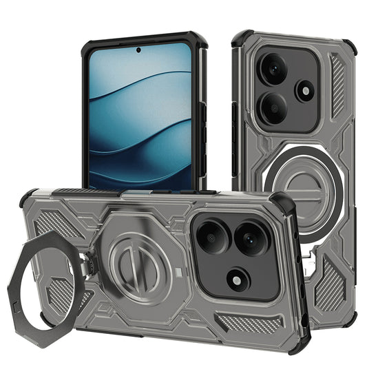 Hoes voor Xiaomi Redmi Note 14 5G, Techsuit, Carbon Shield Pro, Rookgrijs