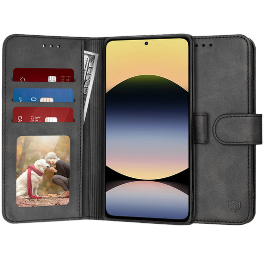 Hoes voor Xiaomi Redmi Note 14 5G, Techsuit, Diary Book, Zwart