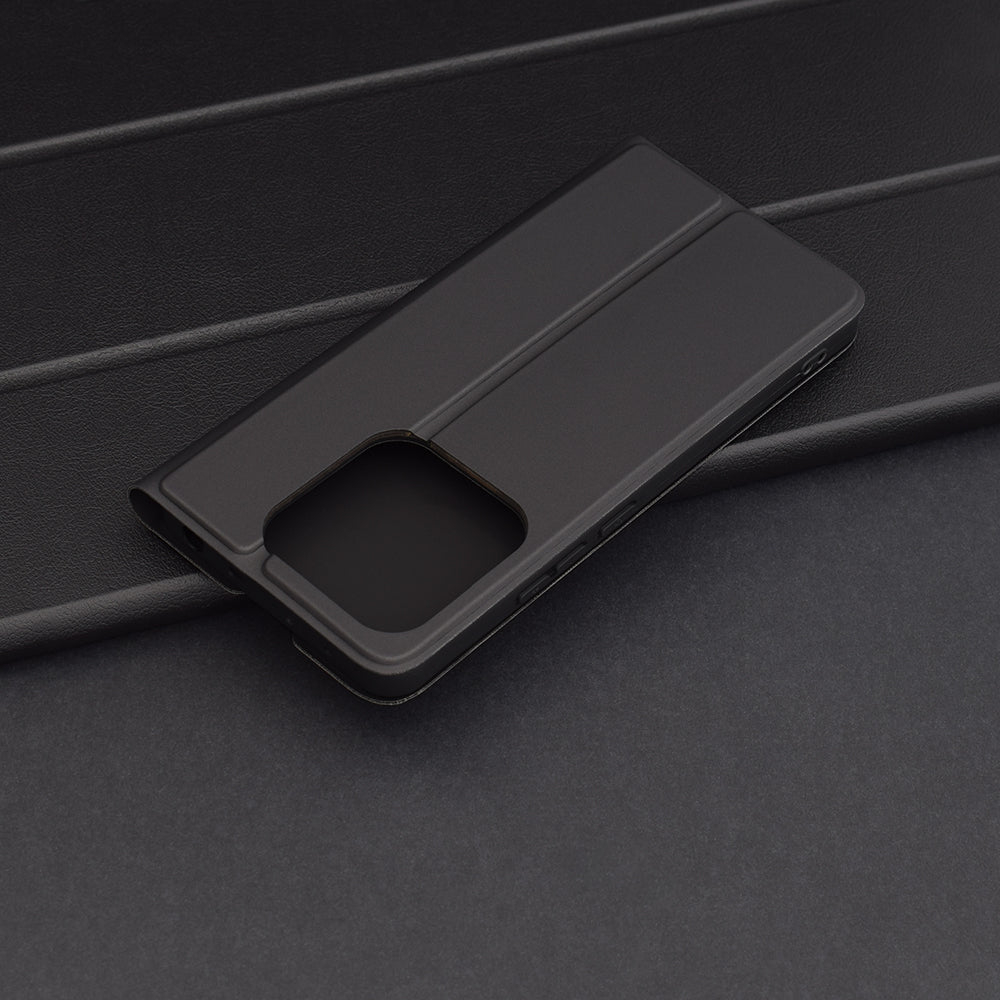 Hoes voor Xiaomi Redmi Note 14 5G, Techsuit, Magskin Book, Zwart