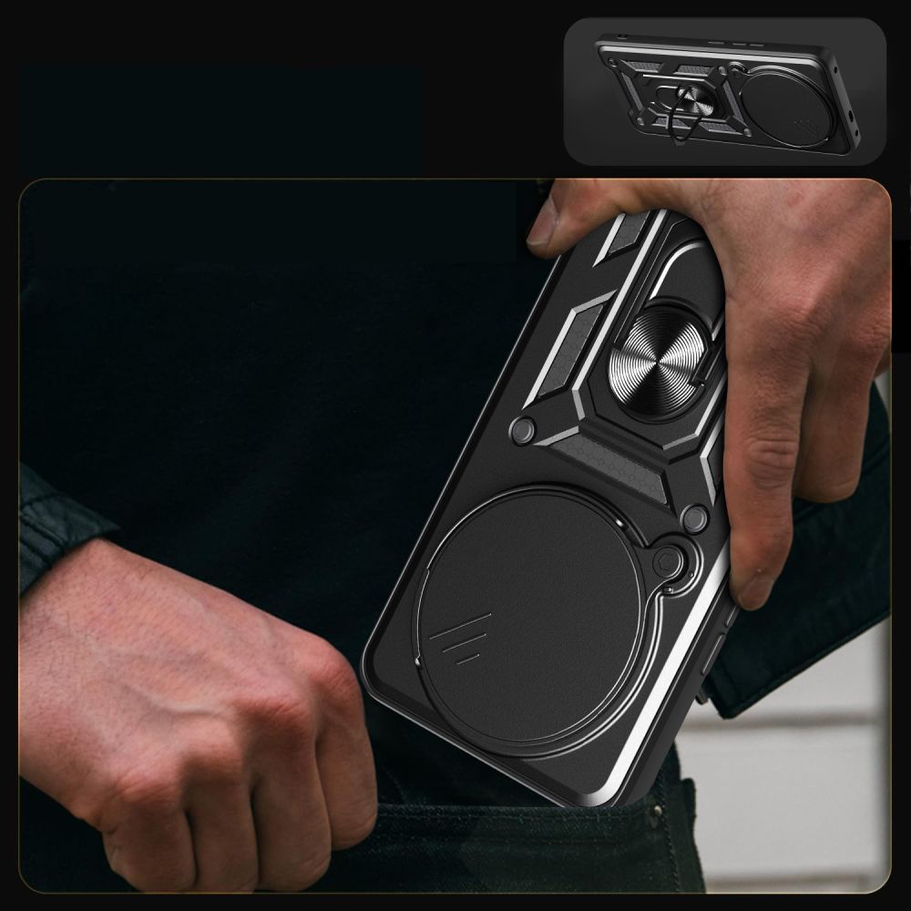 Hoesje voor Xiaomi Redmi Note 14 Pro 4G, Techsuit, CamShield, Zwart