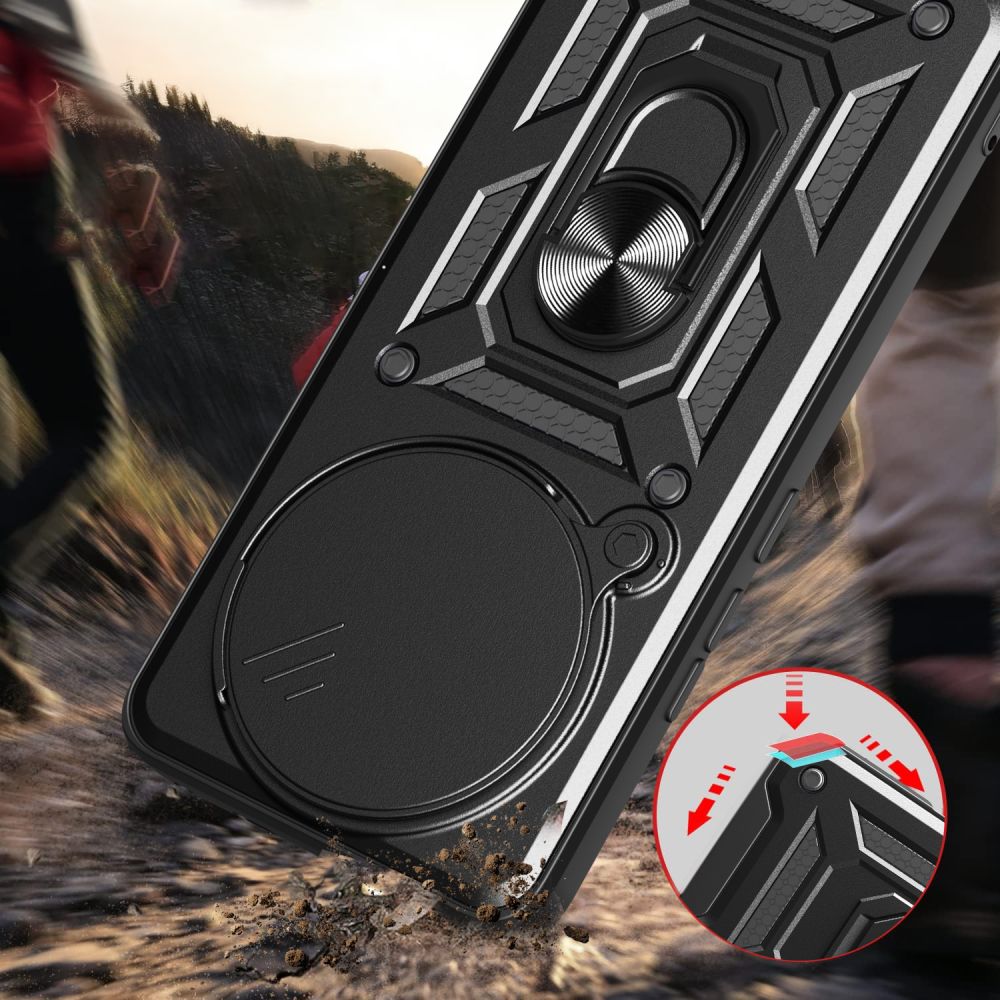 Hoesje voor Xiaomi Redmi Note 14 Pro 4G, Techsuit, CamShield, Zwart