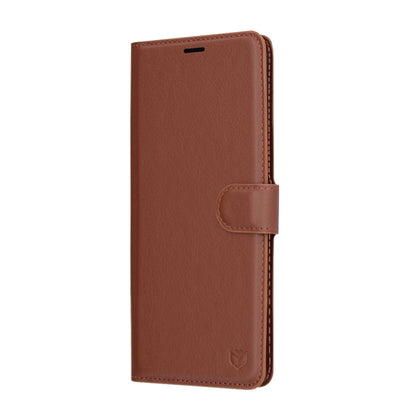 Hoes voor Xiaomi Redmi Note 14 Pro 4G, Techsuit, Leather Folio, Bruin