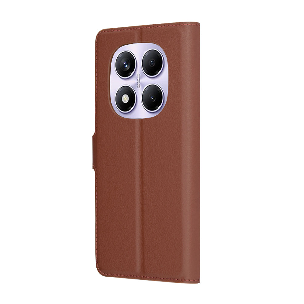 Hoes voor Xiaomi Redmi Note 14 Pro 4G, Techsuit, Leather Folio, Bruin