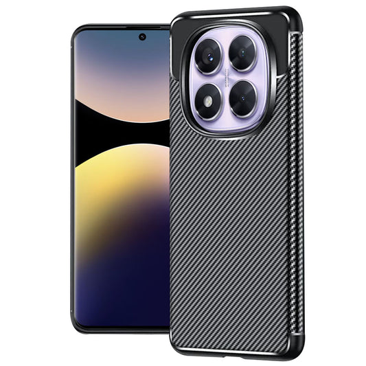 Hoes voor Xiaomi Redmi Note 14 Pro+ 5G / Note 14 Pro 5G / Poco X7, Techsuit, CarbonFiber, Zwart