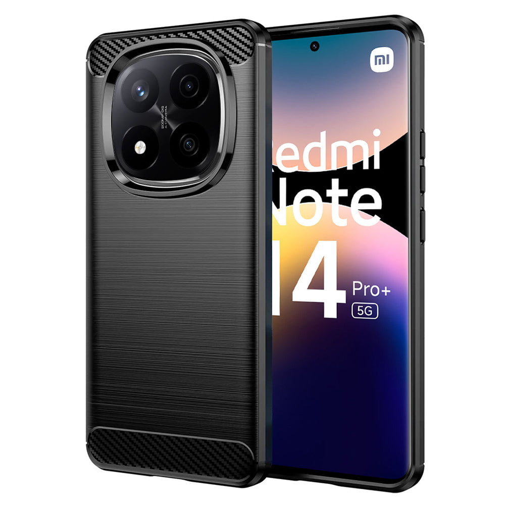 Hoes voor Xiaomi Redmi Note 14 Pro+ 5G, Techsuit, Carbon, Zwart