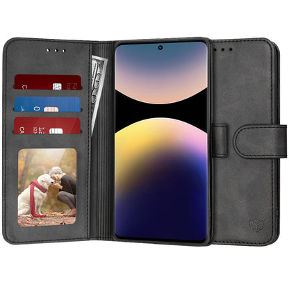 Hoes voor Xiaomi Redmi Note 14 Pro+ 5G, Techsuit, Diary Book, Zwart