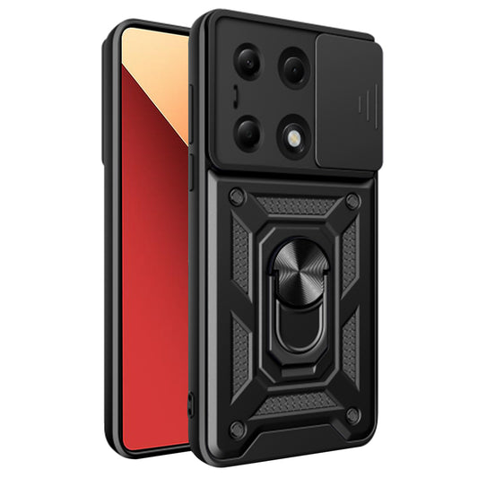 Hoesje voor Xiaomi Redmi Note 14S / Note 13 Pro 4G / Poco M6 Pro 4G, Techsuit, CamShield, Zwart