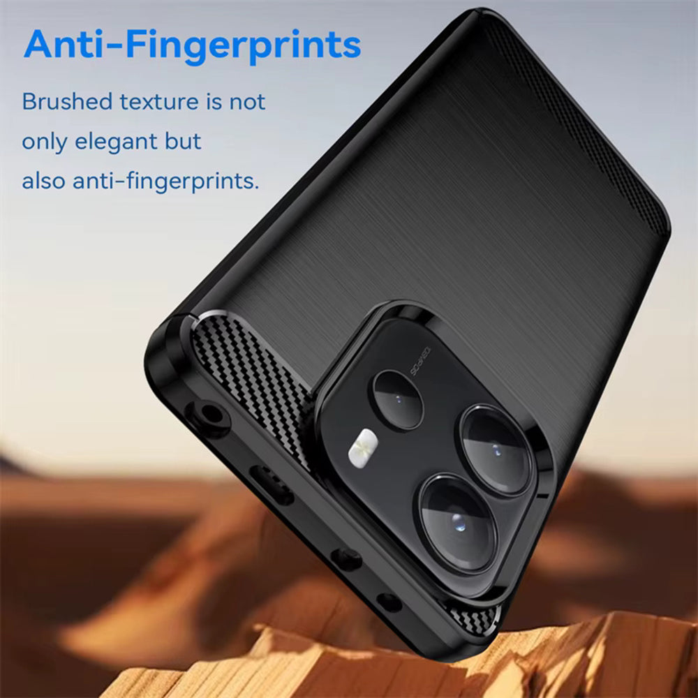 Hoes voor Xiaomi Redmi Note 14S, Techsuit, Carbon, Zwart