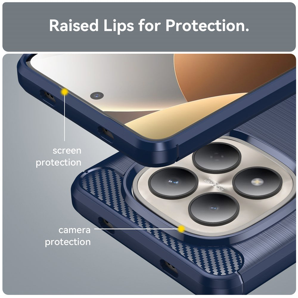Hoes voor Xiaomi Redmi Note 15 Pro 4G, Techsuit, Carbon, Blauw