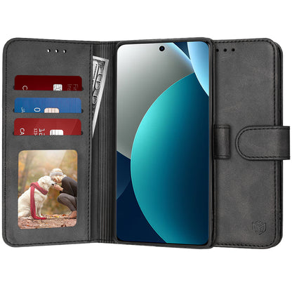 Hoes voor Xiaomi Redmi Note 15 Pro 4G, Techsuit, Diary Book, Zwart