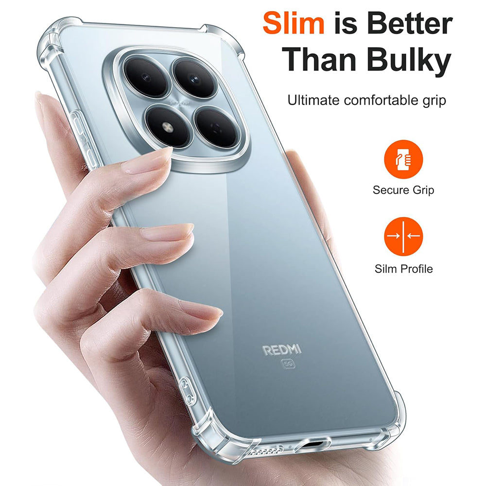 Hoes voor Xiaomi Redmi Note 15 Pro 4G, Techsuit, Schokbestendig Clear, Transparant