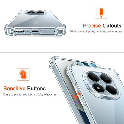 Hoes voor Xiaomi Redmi Note 15 Pro 4G, Techsuit, Schokbestendig Clear, Transparant