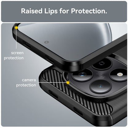 Hoes voor Xiaomi Redmi Note 15 Pro 5G, Techsuit, Carbon, Zwart