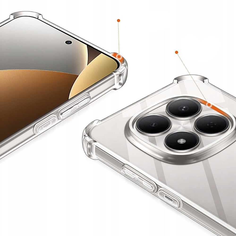 Hoes voor Xiaomi Redmi Note 15 Pro 5G, Techsuit, Schokbestendig Clear, Transparant