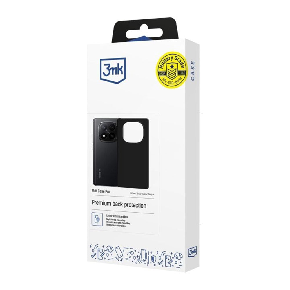 Hoes voor Xiaomi Redmi Note 15 Pro+ 5G, 3MK, Pro, Mat Zwart