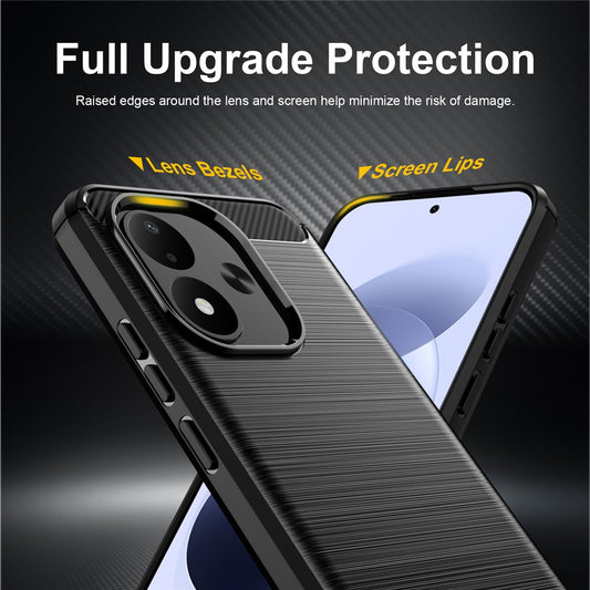 Hoess voor Xiaomi Redmi Note 17 4G / Note 17 5G, Techsuit, Carbon, zwart