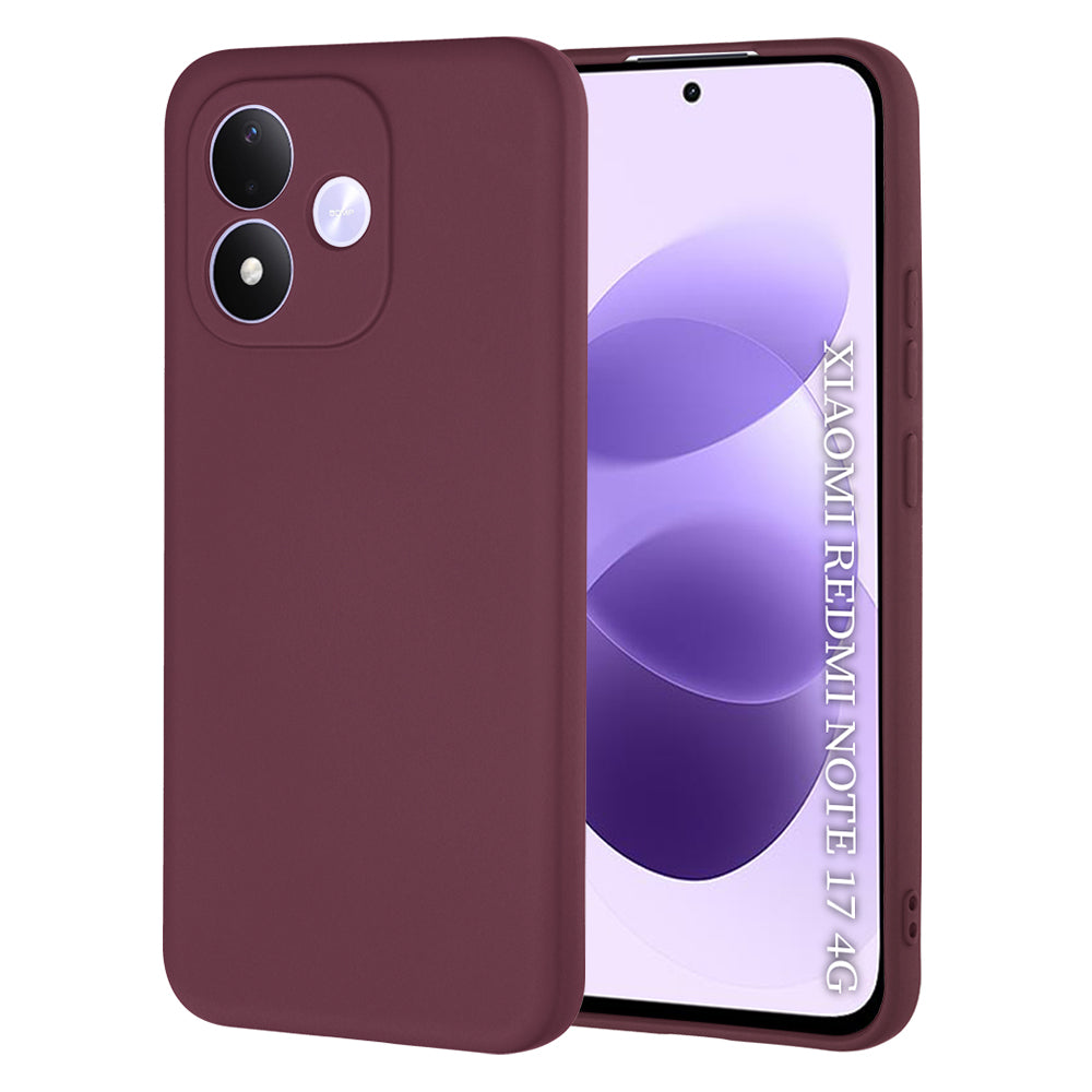 Hoesje voor Xiaomi Redmi Note 17 4G / Note 17 5G, Techsuit, SoftFlex, bordeauxrood

