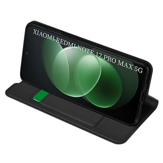 Hoes voor Xiaomi Redmi Note 17 Pro Max, Techsuit, Magskin Book, Zwart