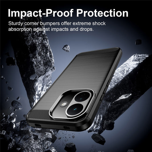 Hoes voor Xiaomi Redmi Note 17 Pro, Techsuit, Carbon, Zwart