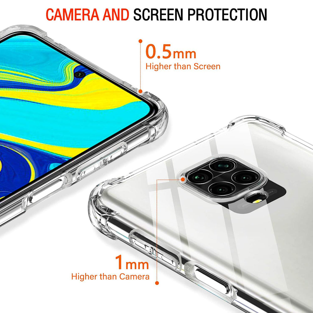 Hoesje voor Xiaomi Redmi Note 9S / Note 9 Pro / Note 9 Pro Max, Techsuit, Schokbestendig Helder, Transparant