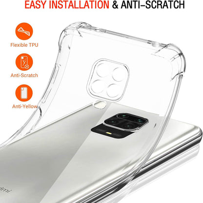 Hoesje voor Xiaomi Redmi Note 9S / Note 9 Pro / Note 9 Pro Max, Techsuit, Schokbestendig Helder, Transparant