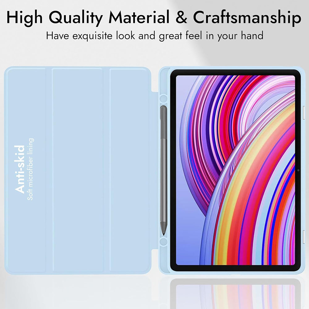 Hoes voor Xiaomi Redmi Pad 2 Pro, Techsuit, Flex Trifold, Marineblauw