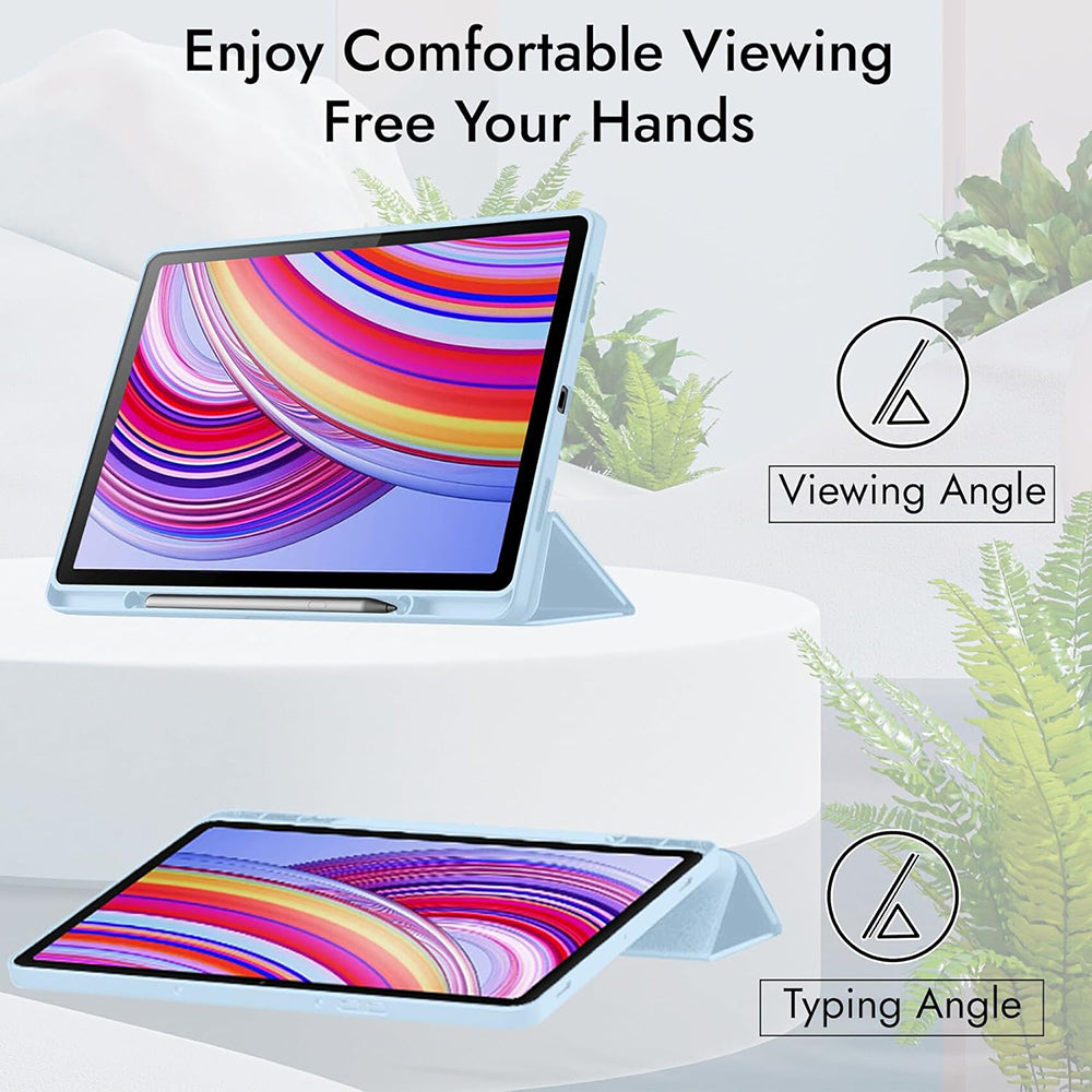 Hoes voor Xiaomi Redmi Pad 2 Pro, Techsuit, Flex Trifold, Marineblauw