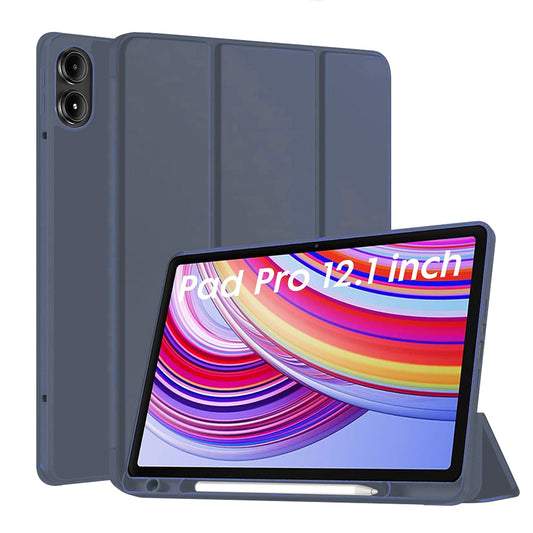 Hoes voor Xiaomi Redmi Pad Pro / Pad / Pad Pro 5G, Techsuit, Flex Trifold, Marineblauw