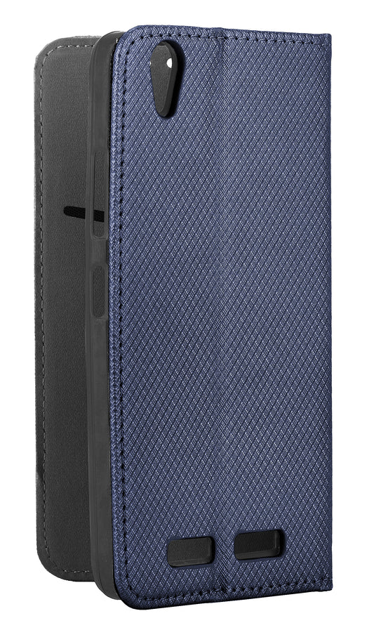 Hoes voor Samsung Galaxy J3 (2017) J330, OEM, Smart Magnet, Marineblauw