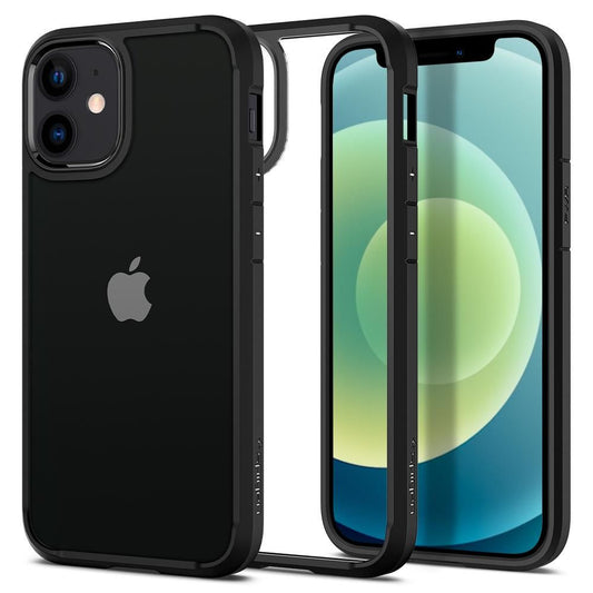 Hoes voor Apple iPhone 12 / 12 Pro, Spigen, Ultra Hybrid, Zwart ACS01703