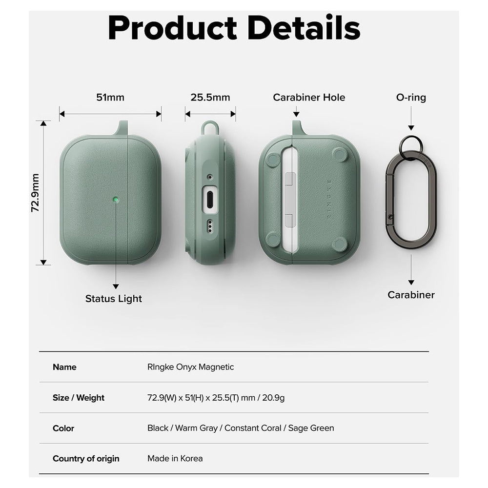 Ringke Onyx hoesje voor Apple AirPods 3, Groen
