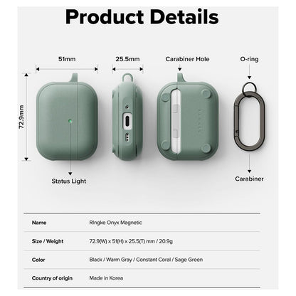 Ringke Onyx hoesje voor Apple AirPods 3, Groen