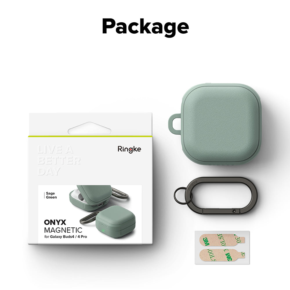 Ringke Onyx Magnetische Hoes voor Samsung Galaxy Buds4 / Buds4 Pro, Groen