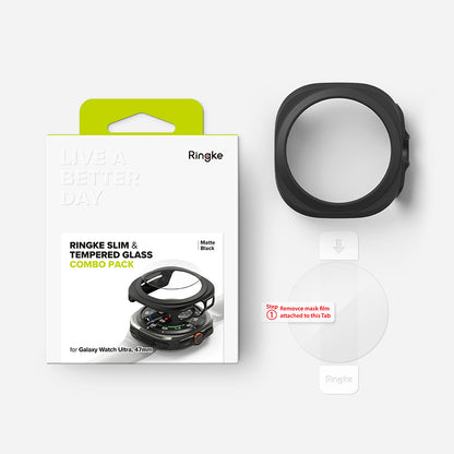 Ringke Slim hoesje voor Samsung Galaxy Watch Ultra, Mat Zwart