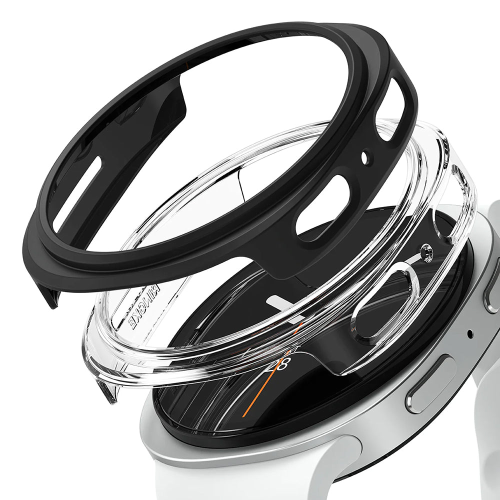 Ringke Slim hoesje voor Samsung Galaxy Watch8 44mm, Set van 2 stuks, Mat Zwart