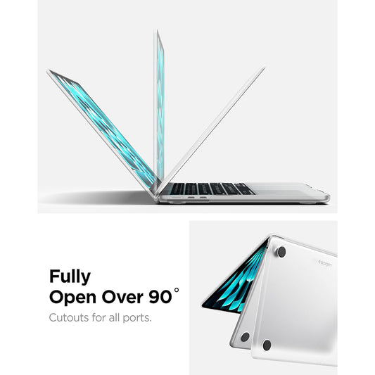 Spigen Airskin hoes voor Apple MacBook Air 13inch (2026) / (2025) / (2024) / (2022), Transparant Mat ACS11530
