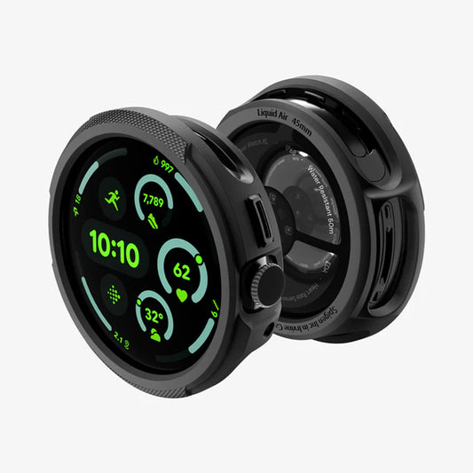 Spigen Liquid Air hoesje voor Google Pixel Watch 4 45mm, Mat Zwart ACS11222