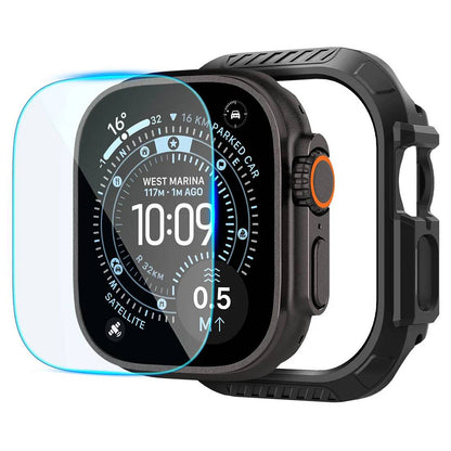 Spigen Lock Fit-hoesje met screenprotector voor Apple Watch Ultra Series, zwart ACS12054