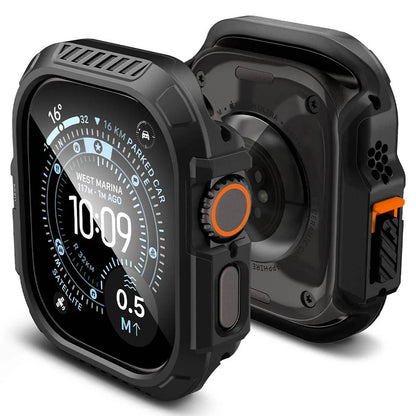 Spigen Lock Fit-hoesje met screenprotector voor Apple Watch Ultra Series, zwart ACS12054