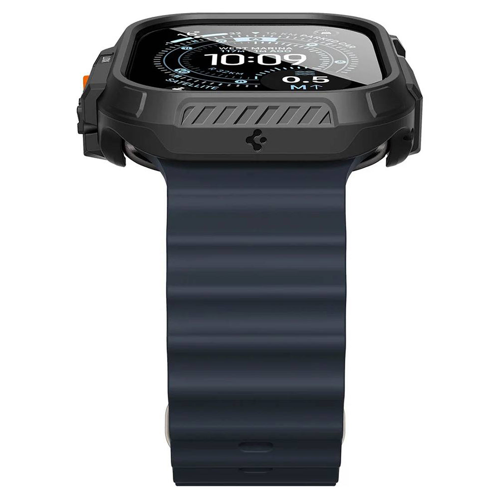 Spigen Lock Fit-hoesje met screenprotector voor Apple Watch Ultra Series, zwart ACS12054