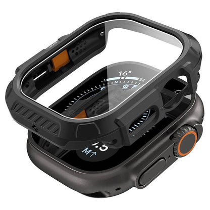 Spigen Lock Fit-hoesje met screenprotector voor Apple Watch Ultra Series, zwart ACS12054