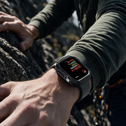 Spigen Rugged Armor hoes voor Apple Watch Series 12 46mm, Mat Zwart ACS11886