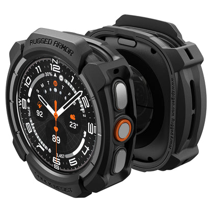 Spigen Rugged Armor hoes voor Samsung Galaxy Watch Ultra2, Mat Zwart ACS11611