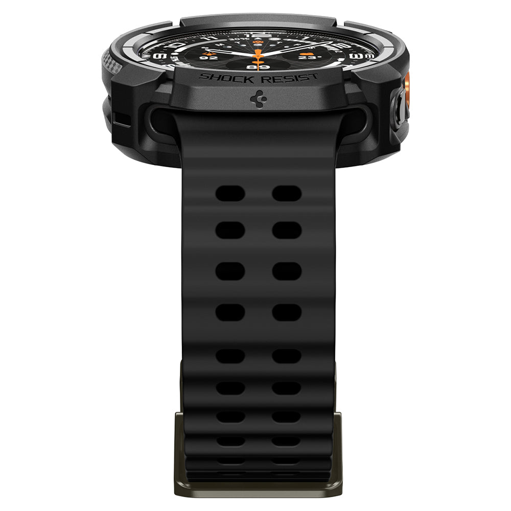 Spigen Rugged Armor hoes voor Samsung Galaxy Watch Ultra2, Mat Zwart ACS11611