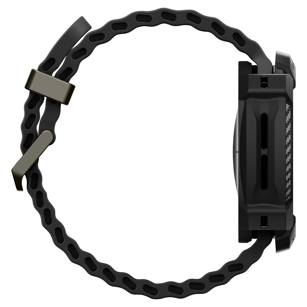 Spigen Rugged Armor hoes voor Samsung Galaxy Watch Ultra2, Mat Zwart ACS11611