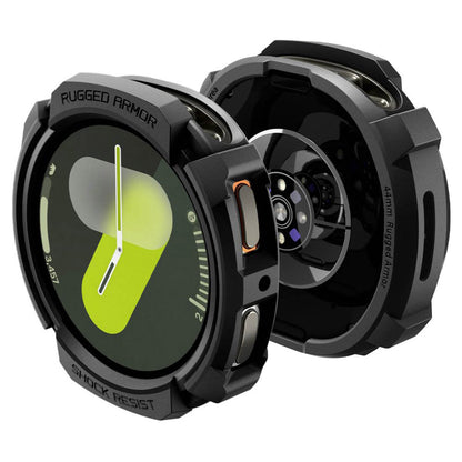 Spigen Rugged Armor hoes voor Samsung Galaxy Watch8 44mm, Mat Zwart ACS10006