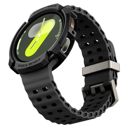 Spigen Rugged Armor hoes voor Samsung Galaxy Watch8 44mm, Mat Zwart ACS10006